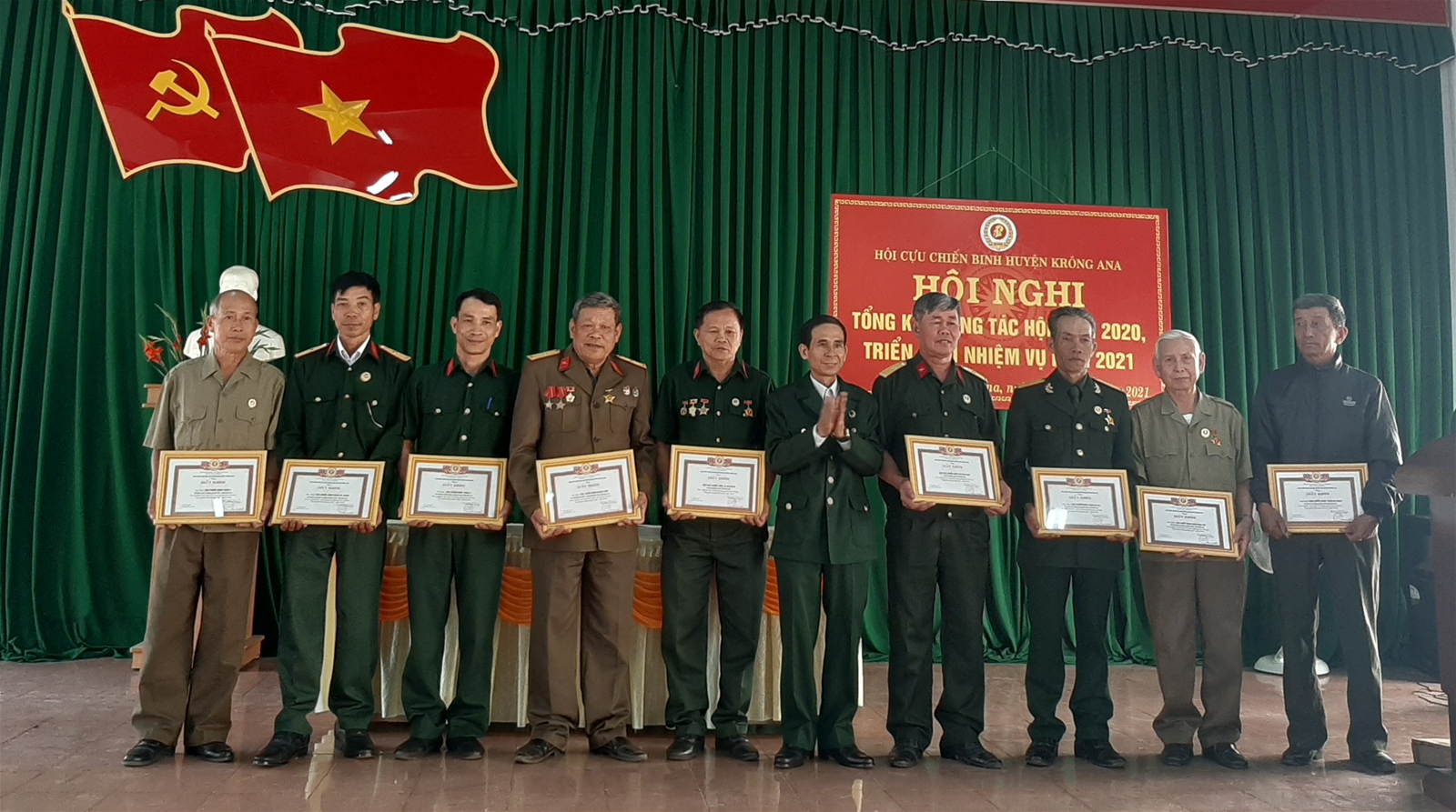 Hội nghị tổng kết công tác Hội CCB huyện Krông Ana năm 2020, triển khai phương hướng nhiệm vụ năm 2021